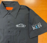 Valley Stream HS Black Auto Tech Crew Shirt includes Embroidered name & TWO Car Logos